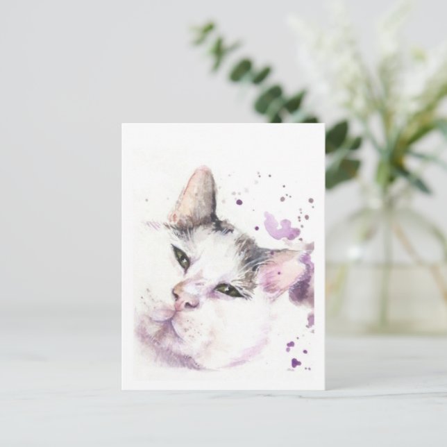 Cartão Postal Gato caçador (Em pé/Frente)