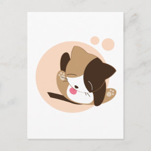 Cartão Postal Gato Cinto