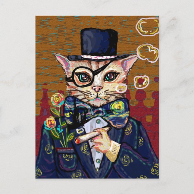 Cartão Postal Gato Cinto (Frente)