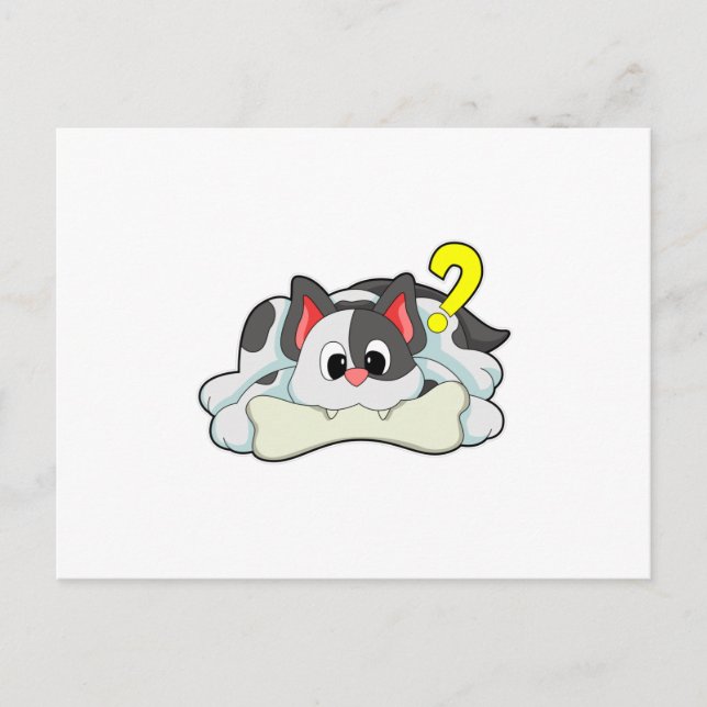 Cartão Postal Gato com Osso (Frente)