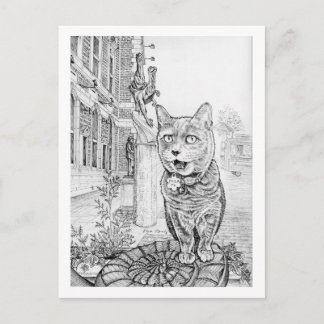 Cartão Postal Gato da Filadélfia perto da Academia de Ciências N