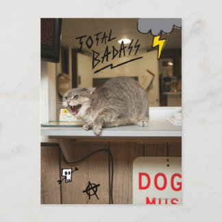 Cartão Postal Gato de Badass Total