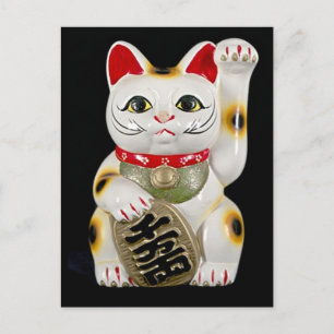 Cartão Postal Gato de Boa Sorte Japonês