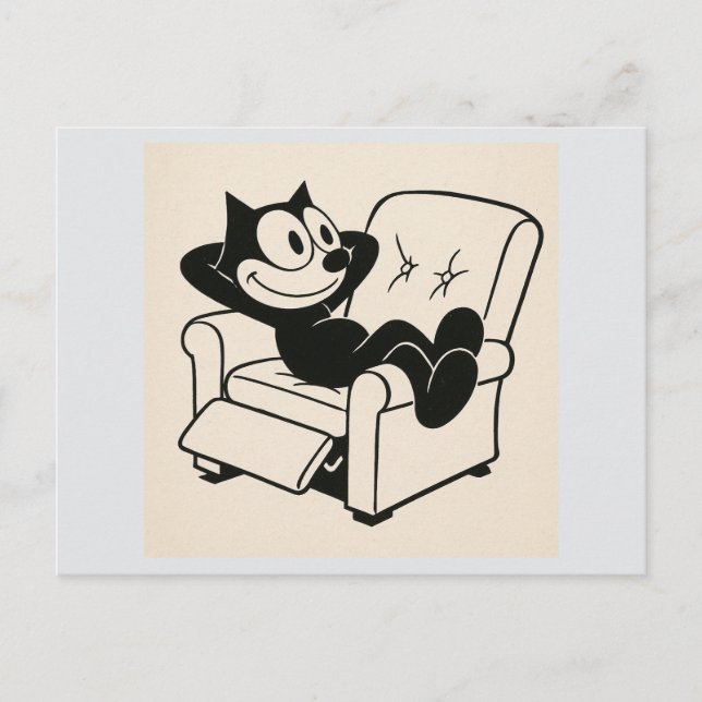 Cartão Postal Gato de Cartoon (Frente)