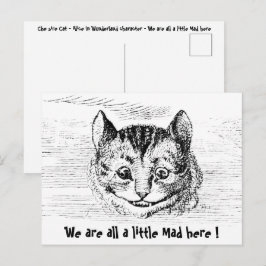Cartão Postal Gato de Cheshire - Personagem de Alice no País das