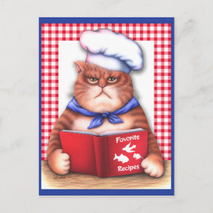 Cartão Postal Gato de cozinha