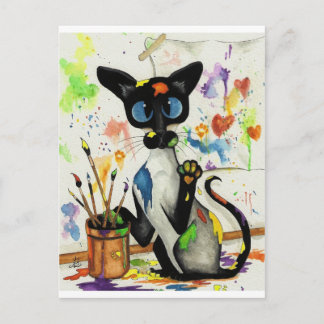 Cartão Postal Gato de Gato Criativo