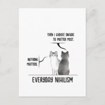 Gato de Humor Negro Diário de Niilismo Citação Int