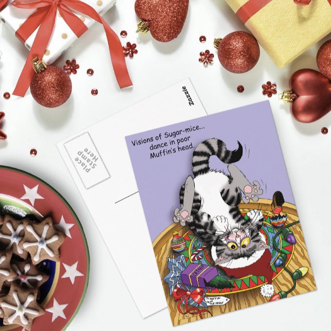 Cartão Postal Gato de Natal (Criador carregado)