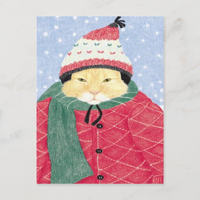 CARTÃO POSTAL GATO DE NEVE (Frente)