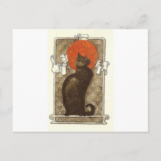 Cartão Postal Gato de Steinlein - Art Nouveau (Frente)