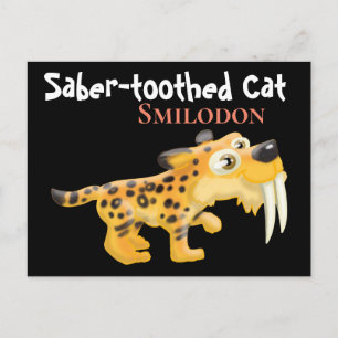 Cartão Postal Gato Dente-de-Sabre