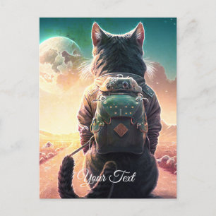 Cartão Postal Gato desidratado.