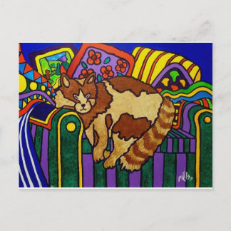 Cartão Postal Gato Dormindo por Piliero