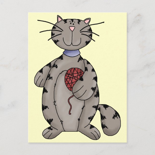 Cartão Postal Gato e Fios (Frente)