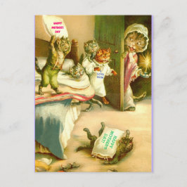 Cartão Postal Gato e Gatinhos de Dia de as mães Engraçado, Image