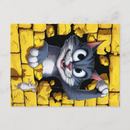 Cartão Postal Gato e rato.