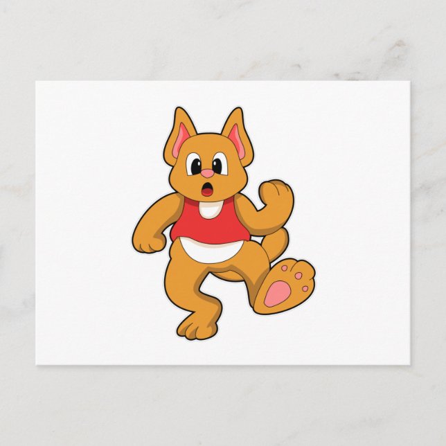 Cartão Postal Gato em Execução (Frente)