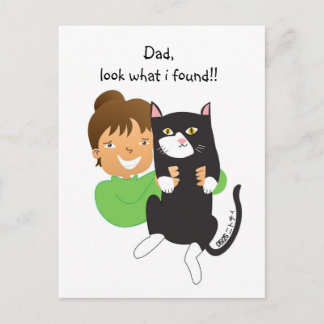 Cartão Postal Gato Encontrado