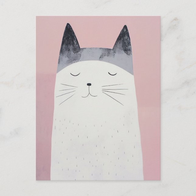 Cartão Postal Gato Feliz (Frente)