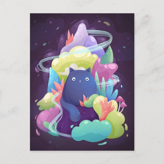 Cartão Postal Gato Fofo (Frente)