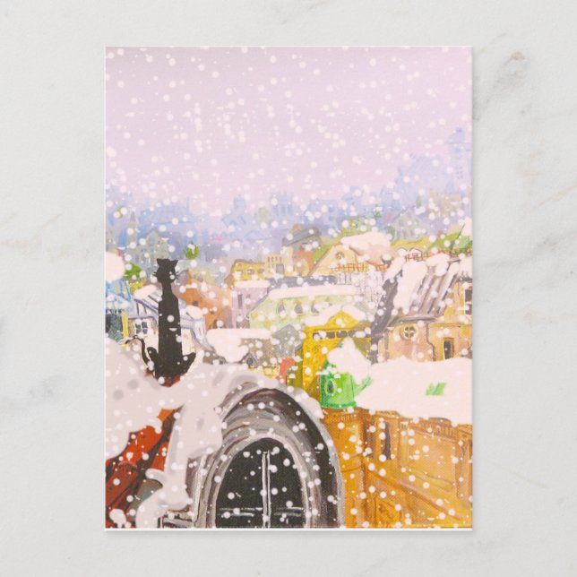 Cartão Postal Gato francês no telhado (Frente)