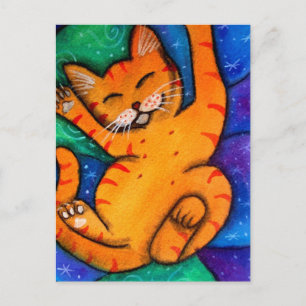 Cartão Postal Gato Gatinho Feliz