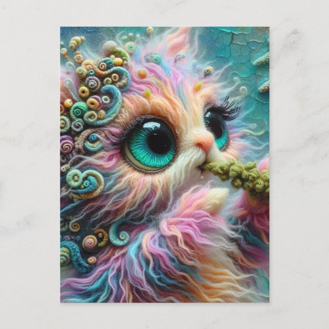 Cartão Postal Gato Gato Gato-Gato com Apanho (Frente)