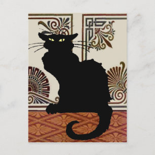 Cartão Postal Gato Gótico Preto