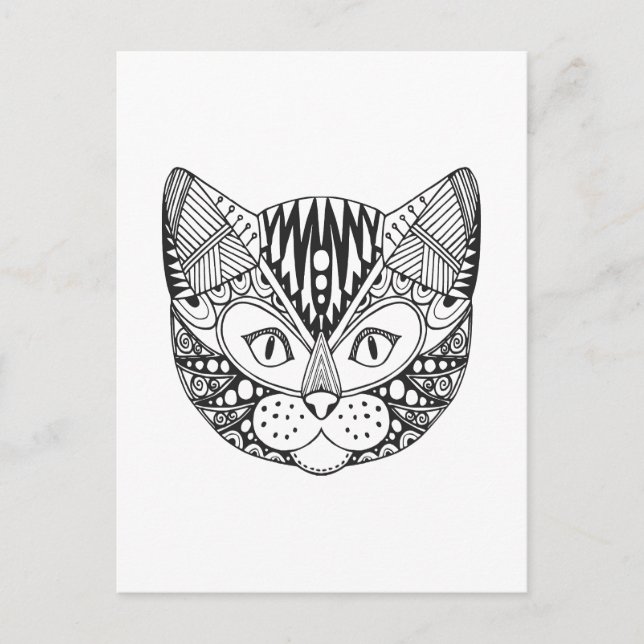 Cartão Postal Gato Inspirado (Frente)