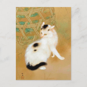 Cartão Postal Gato Japonês, Takeuchi Seihō, Arte Japonesa