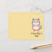 Gato Kawaii Fofo Presente de Abraço Pup Pastel Grá