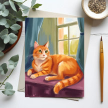 Gato Laranja Tabby Aquarela Pet