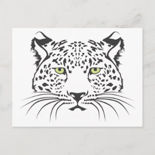 Cartão Postal Gato Leopardo Sério