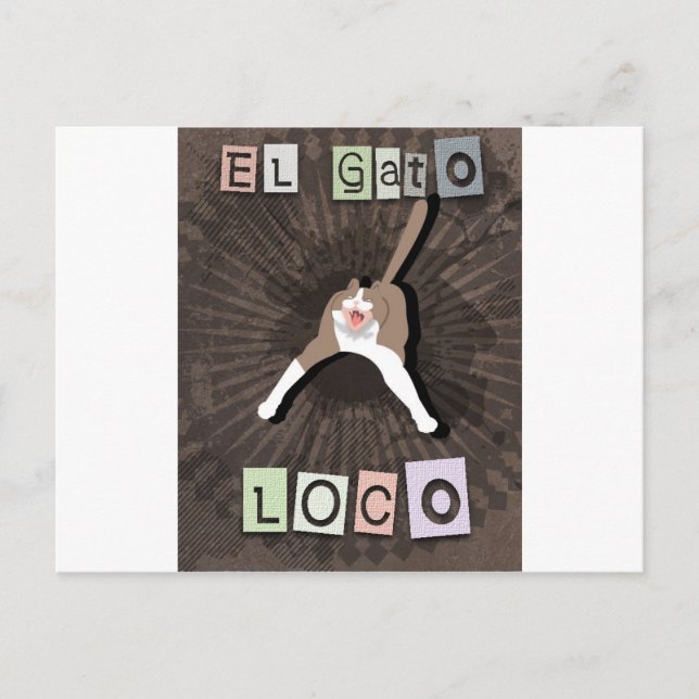 Cartão Postal Gato Louco (Frente)