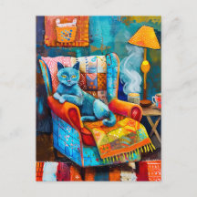 Gato Louco em Cadeira-Armada