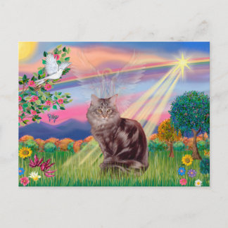 Cartão Postal Gato Maine Coon - Anjo das Nuvens