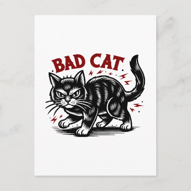Cartão Postal Gato Malvado (Frente)