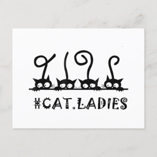 Cartão Postal Gato Meninas Mamãe Amiga Ama Presente Cartão-Posta