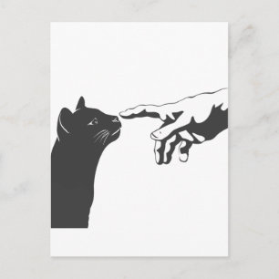 Cartão Postal Gato Michelangelo - Escolha a cor do fundo