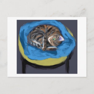 Cartão Postal Gato na cama, Suzanne Valadon