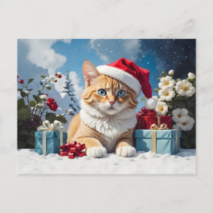 Cartão Postal gato natal