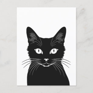 Cartão Postal Gato negro