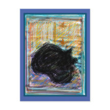 Gato Negro Cozy Dormindo na cama