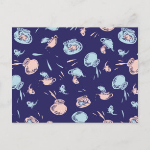 Cartão Postal Gato No Chapéu O padrão de peixe