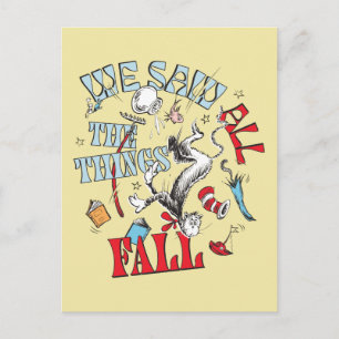 Cartão Postal Gato no Chapéu Vimos Todas As Coisas Cair