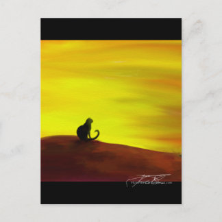 Cartão Postal Gato no outono - Autumnunca