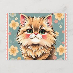 Cartão Postal Gato Persa Reprodutor