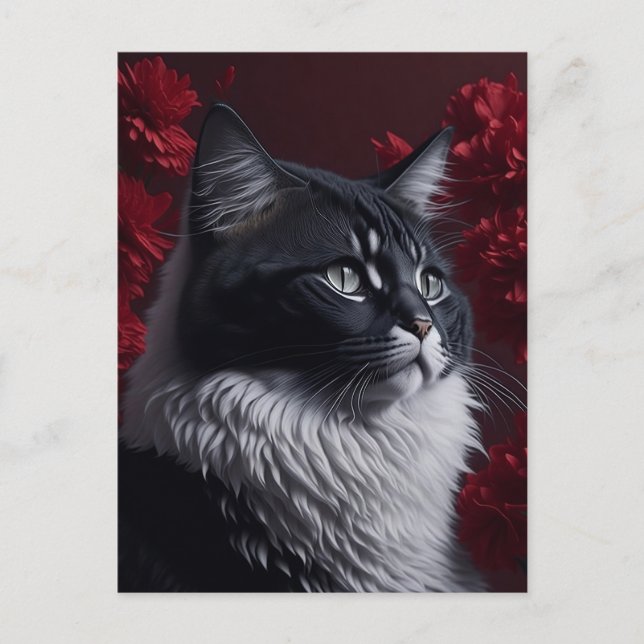 Cartão Postal gato po (Frente)