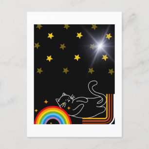 Cartão Postal Gato preguiçoso